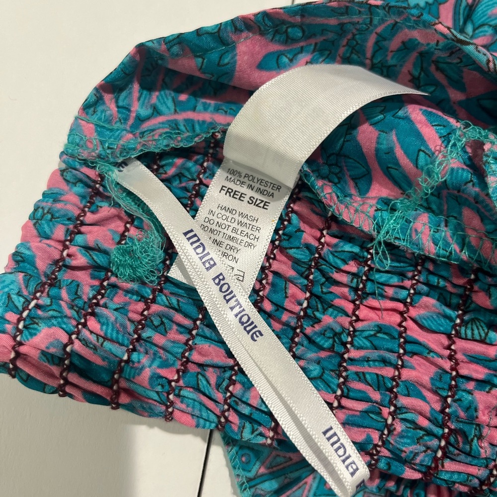NWT India Boutique Pink and Blue Leaf Print Set - Picture 12 of 12